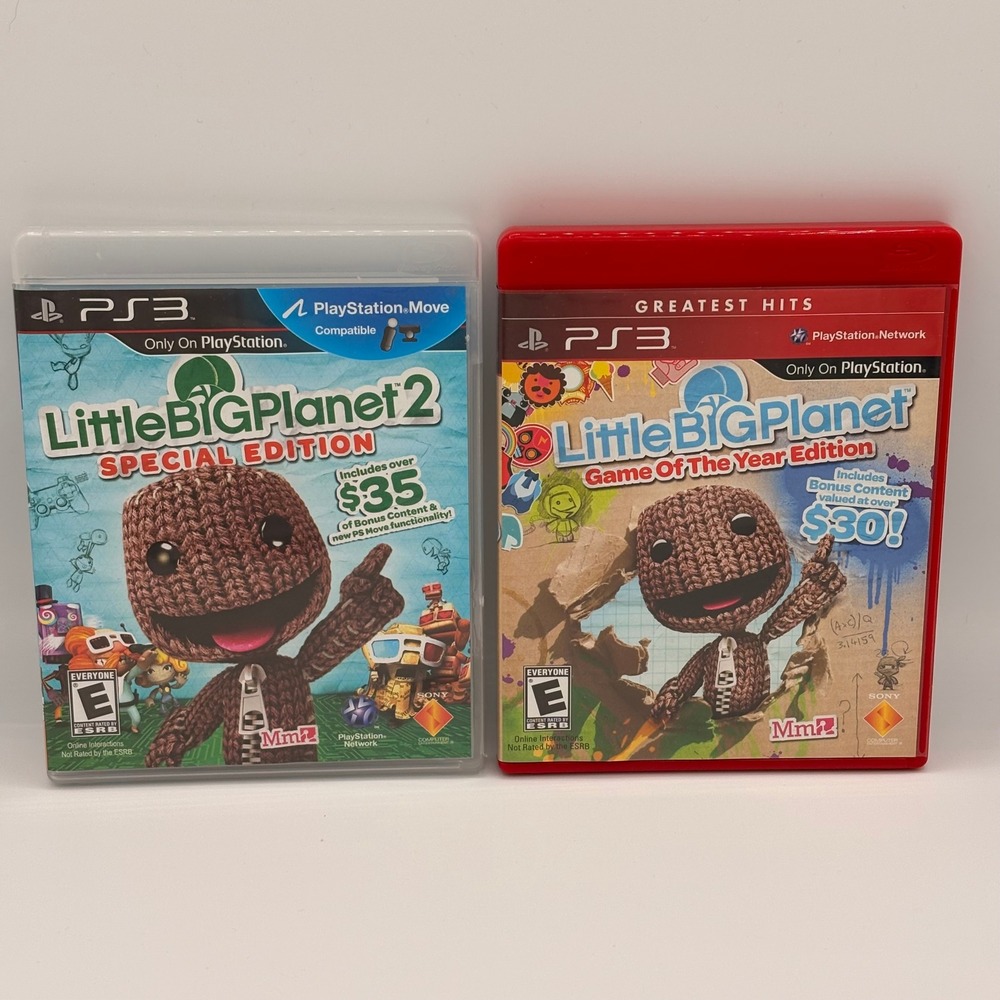 Sony LittleBigPlanet 1 & 2 PS3 Game Bundle Multi Excellent Special GOTY Edition